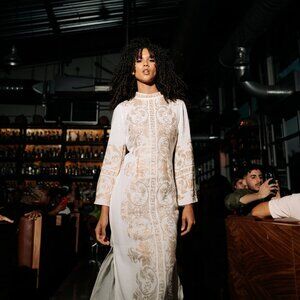 Vintage 1960s Gold Glam Dress